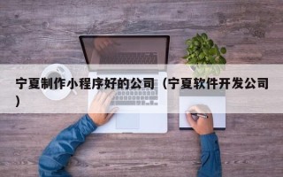 格尔木宁夏制作小程序好的公司（宁夏软件开发公司）